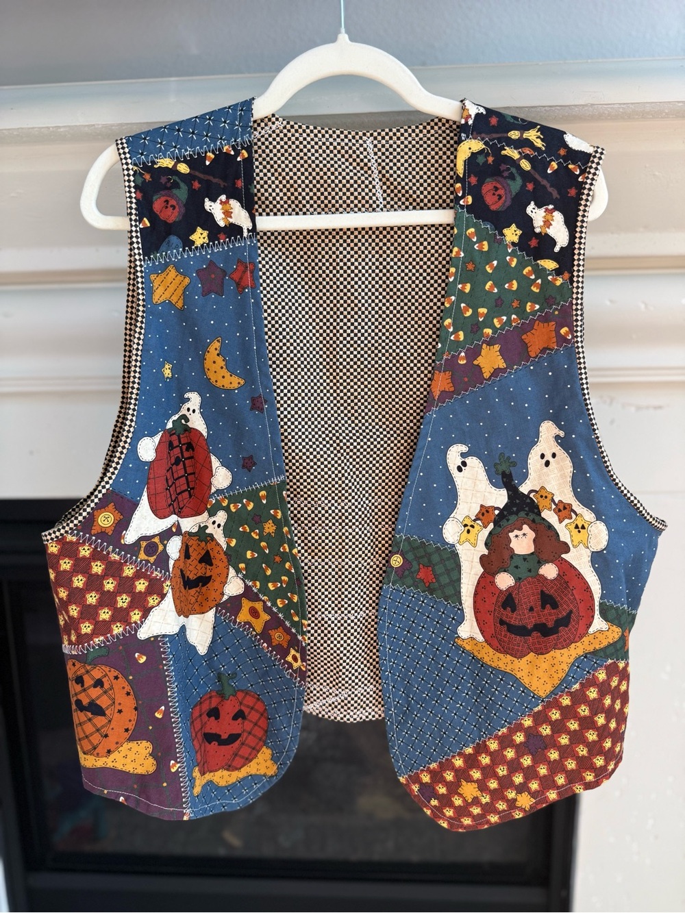 Handmade Halloween Patchwork Vest